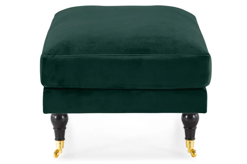 Andrew Fotskammel Fløyel - Mørkegrønn/Messing - Møbler - Stoler & lenestoler - Krakk - Fotskammel