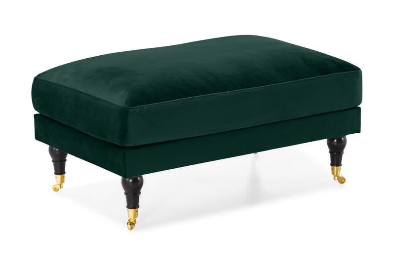 Andrew Fotskammel Fløyel - Mørkegrønn/Messing - Møbler - Stoler & lenestoler - Krakk - Fotskammel