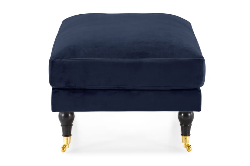Andrew Fotskammel Fløyel - Midnattsblå/Messing - Møbler - Stoler & lenestoler - Krakk - Fotskammel