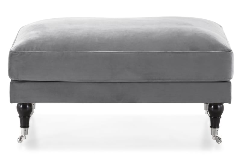 Andrew Fotskammel Fløyel - Sølvgrå/Krom - Møbler - Stoler & lenestoler - Krakk - Fotskammel