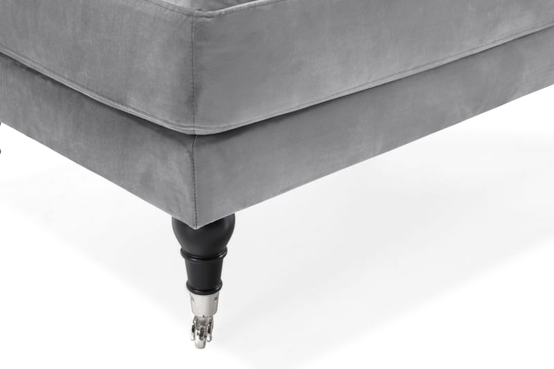 Andrew Fotskammel Fløyel - Sølvgrå/Krom - Møbler - Stoler & lenestoler - Krakk - Fotskammel