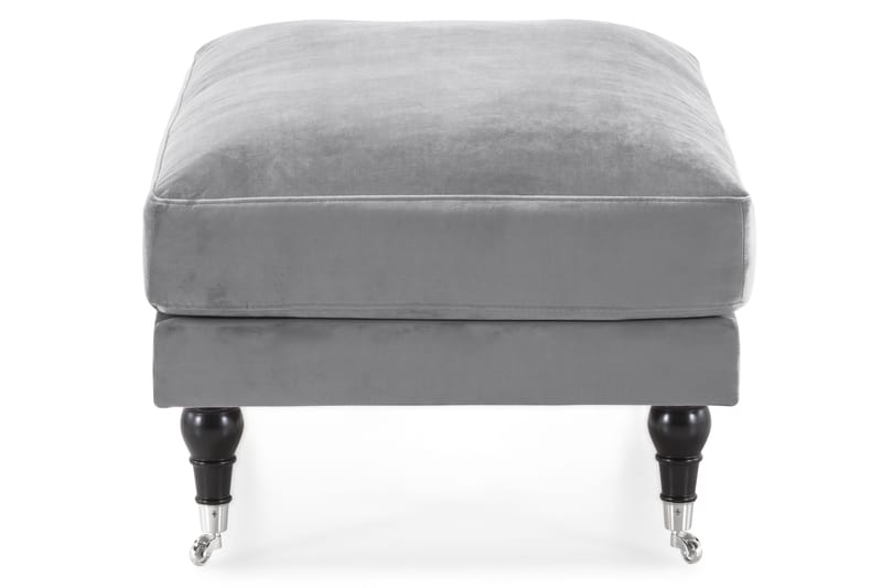 Andrew Fotskammel Fløyel - Sølvgrå/Krom - Møbler - Stoler & lenestoler - Krakk - Fotskammel