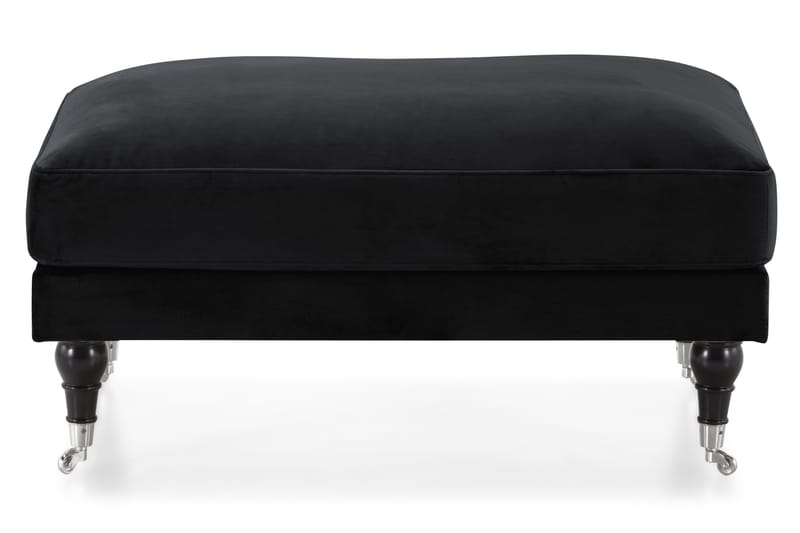 Andrew Fotskammel Fløyel - Svart/Krom - Møbler - Stoler & lenestoler - Krakk - Fotskammel