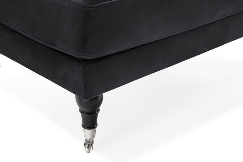 Andrew Fotskammel Fløyel - Svart/Krom - Møbler - Stoler & lenestoler - Krakk - Fotskammel