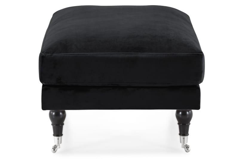 Andrew Fotskammel Fløyel - Svart/Krom - Møbler - Stoler & lenestoler - Krakk - Fotskammel
