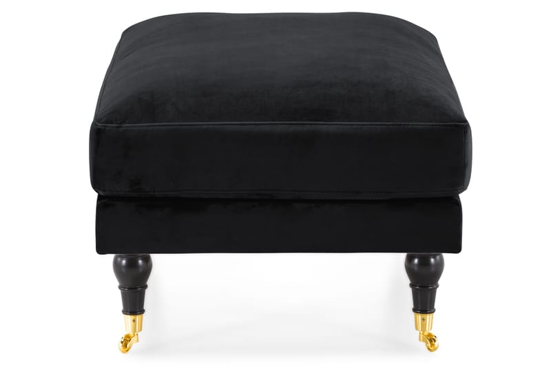 Andrew Fotskammel Fløyel - Svart/Messing - Møbler - Stoler & lenestoler - Krakk - Fotskammel