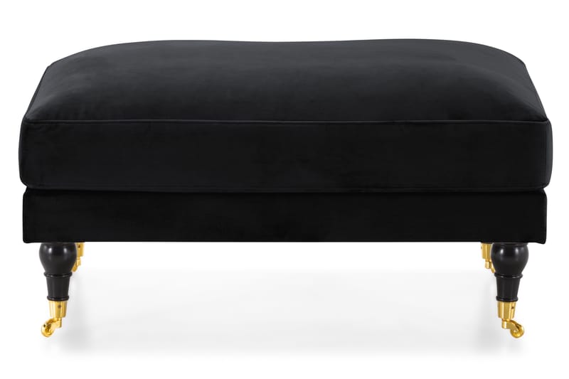 Andrew Fotskammel Fløyel - Svart/Messing - Møbler - Stoler & lenestoler - Krakk - Fotskammel