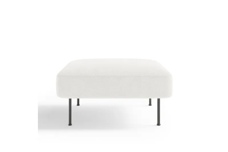 Angele Fotskammel 80 cm Kvadratisk - Hvit - Møbler - Stoler & lenestoler - Krakk - Fotskammel