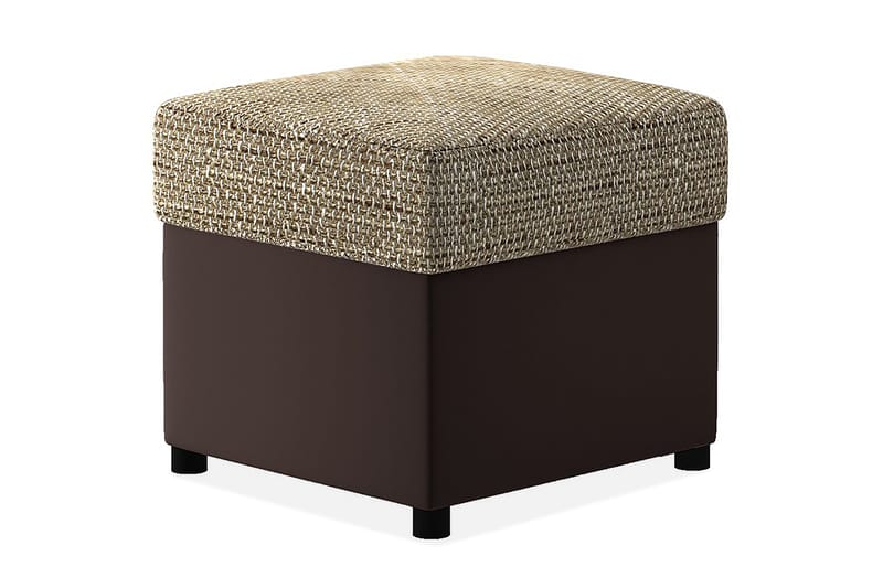 Arabejo Fotskammel 45x45 cm, Beige/Brun