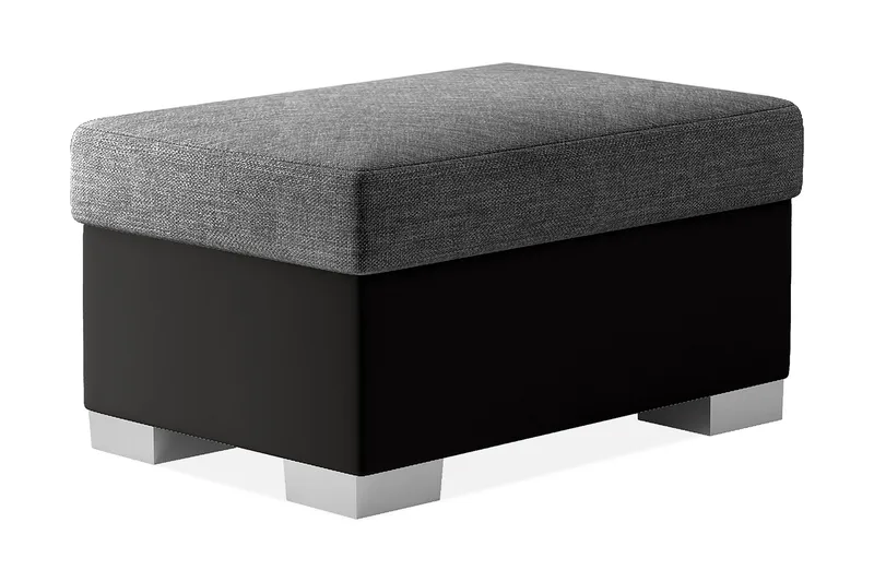 Arabejo Fotskammel 55x85 cm, Grå/Svart