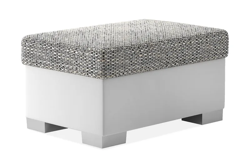 Arabejo Fotskammel - Grå/Hvit - Møbler - Stoler & lenestoler - Krakk - Fotskammel
