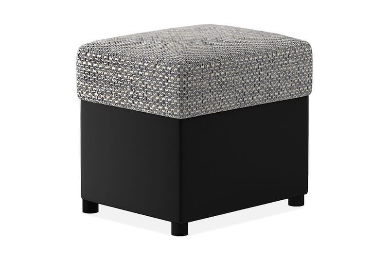 Arabejo Fotskammel, Grå/Svart