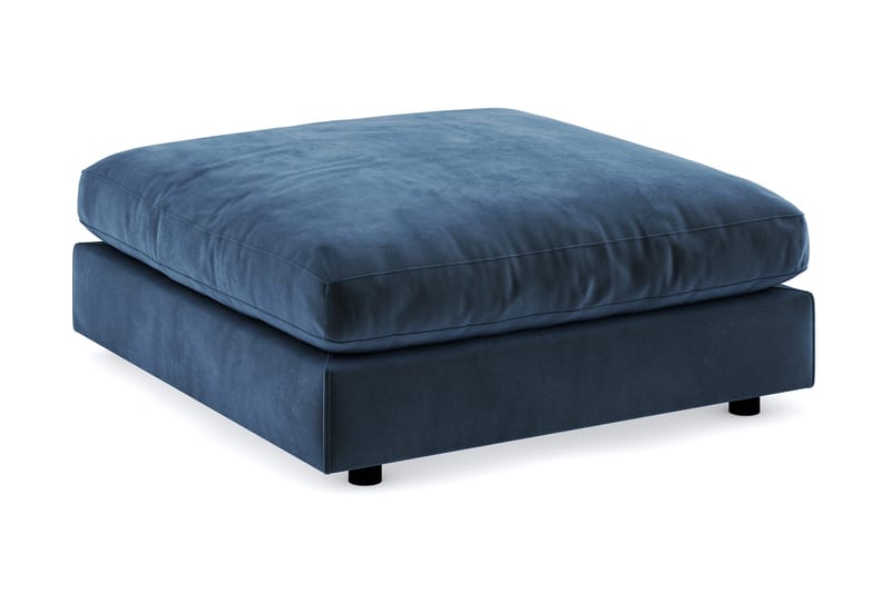 Arken Fotskammel Fløyel - Midnattsblå - Møbler - Stoler & lenestoler - Krakk - Fotskammel