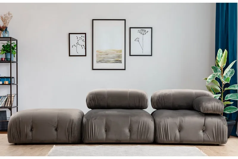 Belgin Fotskammelmodul 95 cm - Grå - Møbler - Stoler & lenestoler - Krakk - Fotskammel