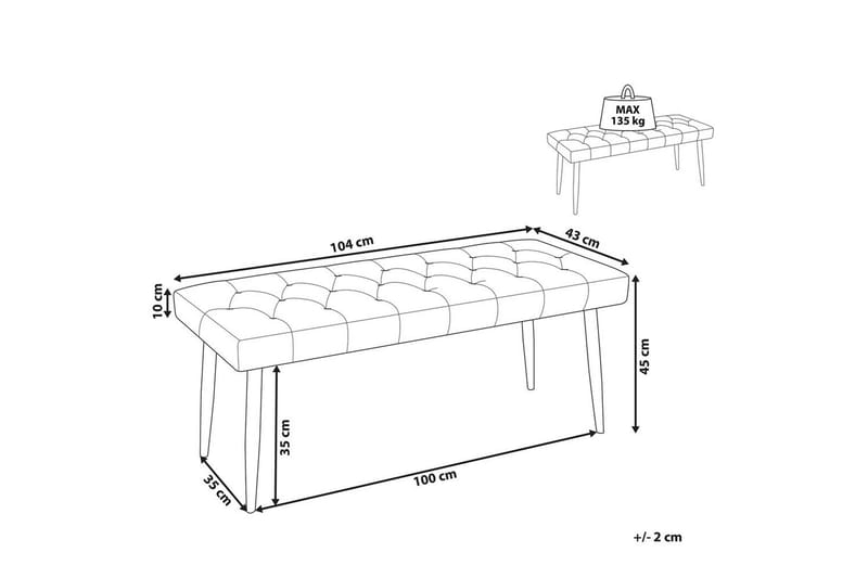 Benken Essonne - Møbler - Stoler & lenestoler - Krakk - Fotskammel - Sovbar fotskammel