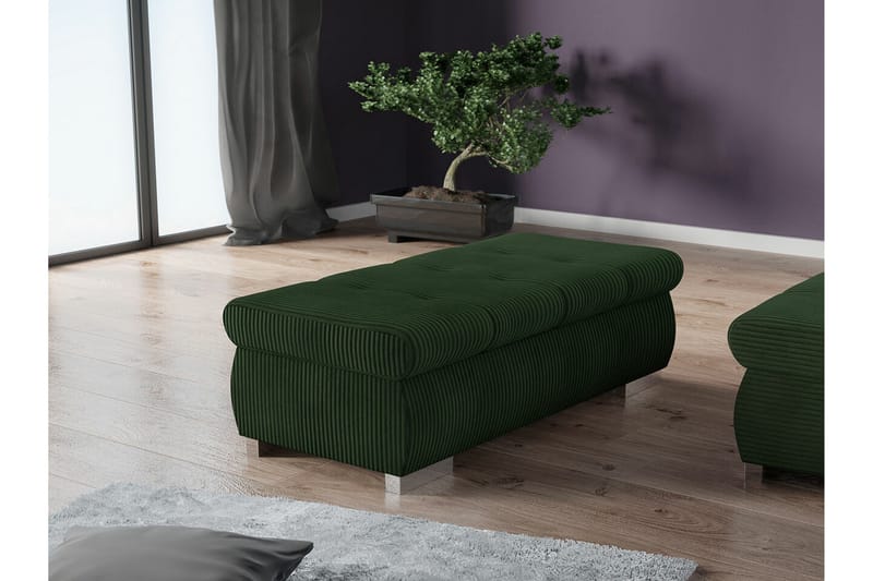 Cerys Fotpall 60 cm - Grøn - Møbler - Stoler & lenestoler - Krakk - Fotskammel