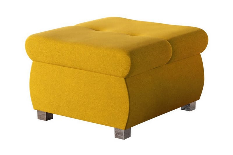 Cerys Fotpall 60 cm - Gul - Møbler - Stoler & lenestoler - Krakk - Fotskammel