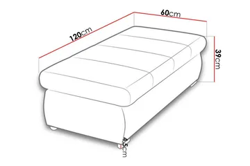 Cerys Fotpall 60 cm - Hvid - Møbler - Stoler & lenestoler - Krakk - Fotskammel