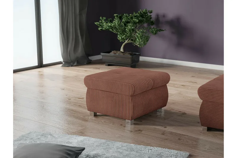 Cerys Fotpall 60 cm - Rosa - Møbler - Stoler & lenestoler - Krakk - Fotskammel