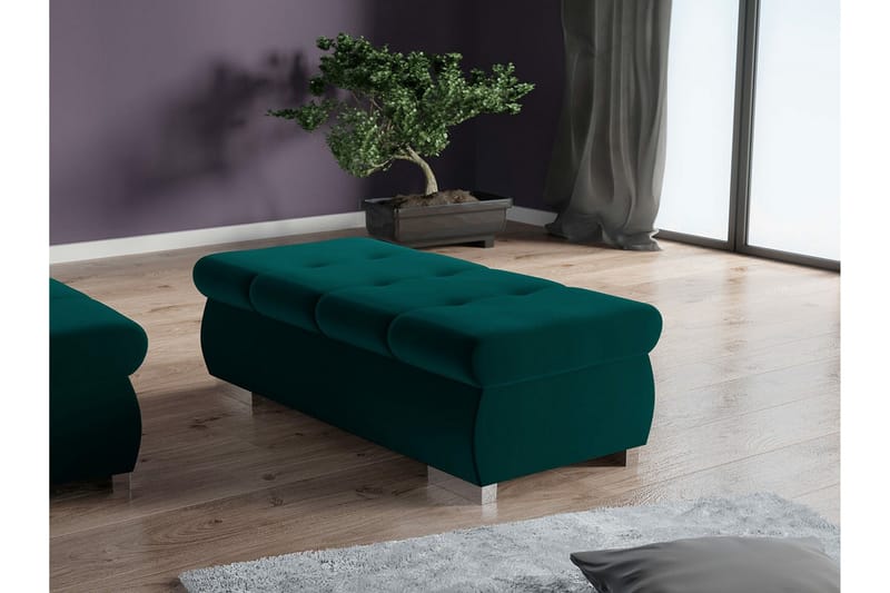 Cerys Fotpall 60 cm - Turkis - Møbler - Stoler & lenestoler - Krakk - Fotskammel