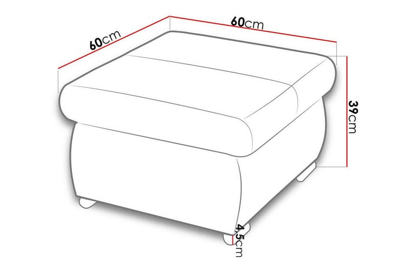 Cerys Fotpall 60 cm - Møbler - Stoler & lenestoler - Krakk - Fotskammel
