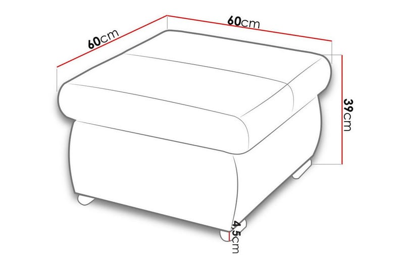 Cerys Fotpall 60 cm - Møbler - Stoler & lenestoler - Krakk - Fotskammel