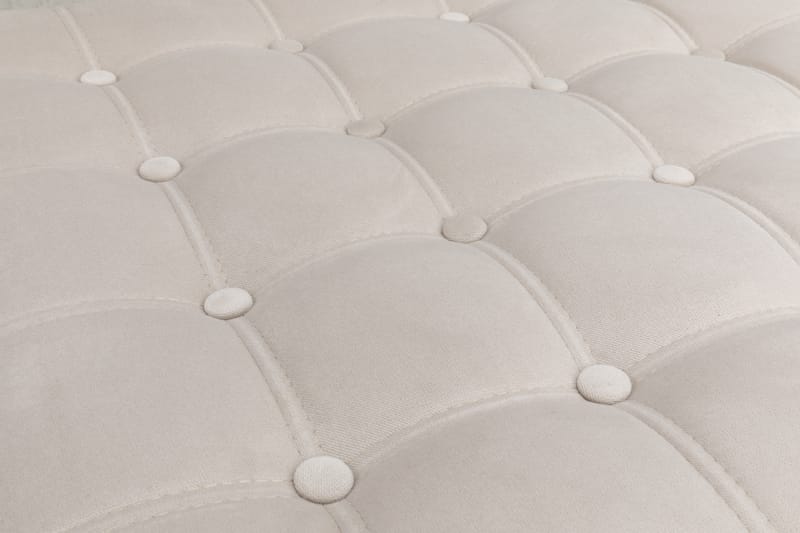 Chesterfield Deluxe Fotskammel Firkantet 70 cm - Fløyel Beige - Møbler - Stoler & lenestoler - Krakk - Fotskammel - Chesterfield fotskammel