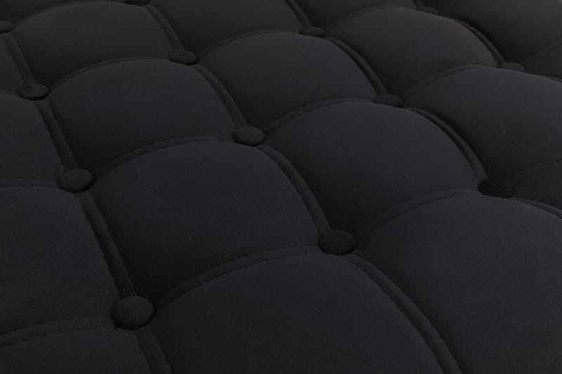 Chesterfield Deluxe Fotskammel Firkantet 70 cm - Fløyel Svart - Møbler - Stoler & lenestoler - Krakk - Fotskammel - Chesterfield fotskammel