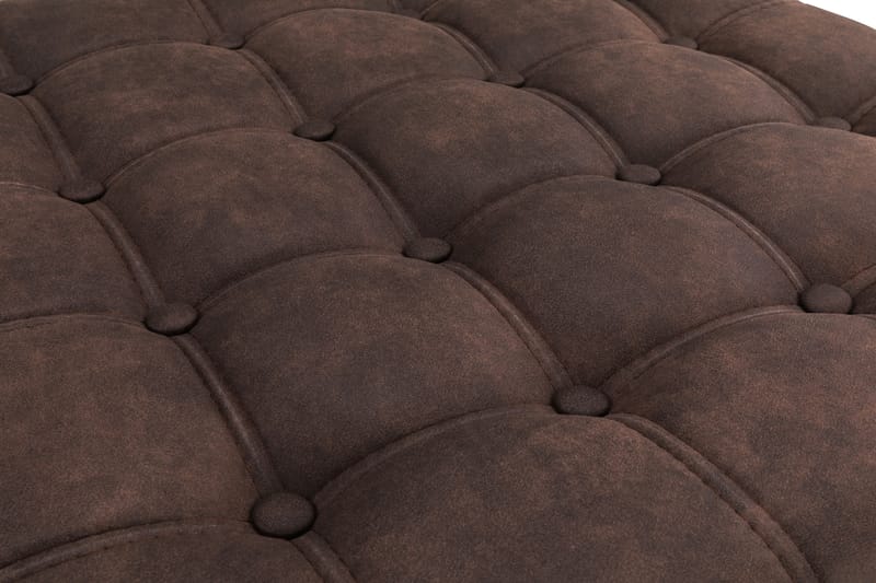 Chesterfield Deluxe Fotskammel Firkantet 70 cm - Vintage Mørkebrun - Møbler - Stoler & lenestoler - Krakk - Fotskammel - Chesterfield fotskammel