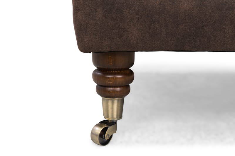 Chesterfield Deluxe Fotskammel Firkantet 70 cm - Vintage Mørkebrun - Møbler - Stoler & lenestoler - Krakk - Fotskammel - Chesterfield fotskammel