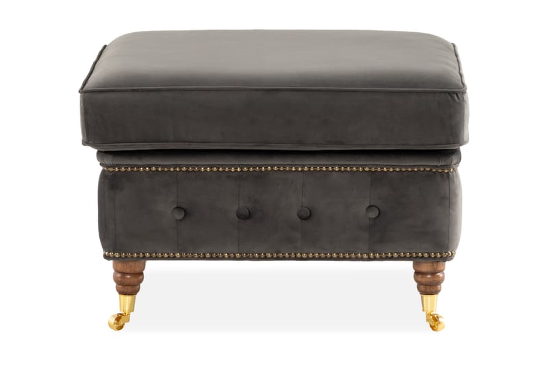 Chesterfield Deluxe Fotskammel - Grå - Møbler - Stoler & lenestoler - Krakk - Fotskammel - Chesterfield fotskammel