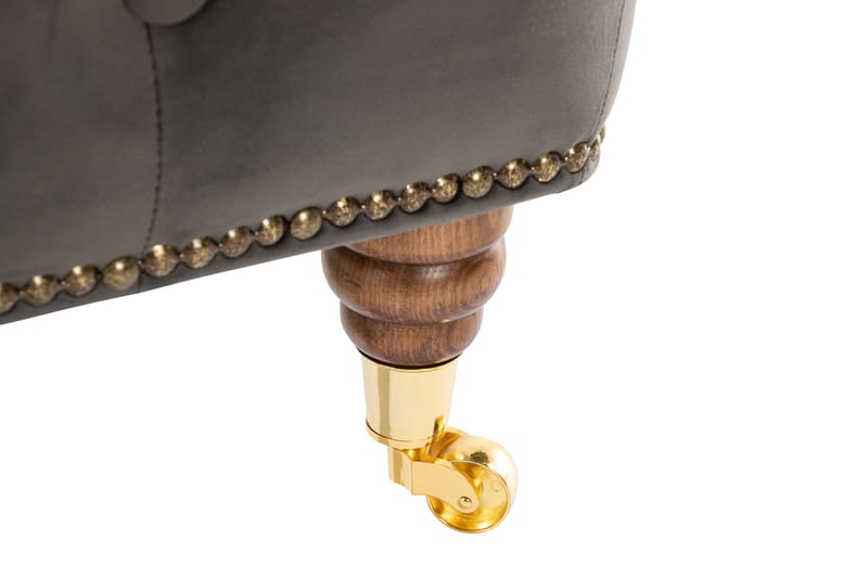 Chesterfield Deluxe Fotskammel - Grå - Møbler - Stoler & lenestoler - Krakk - Fotskammel - Chesterfield fotskammel