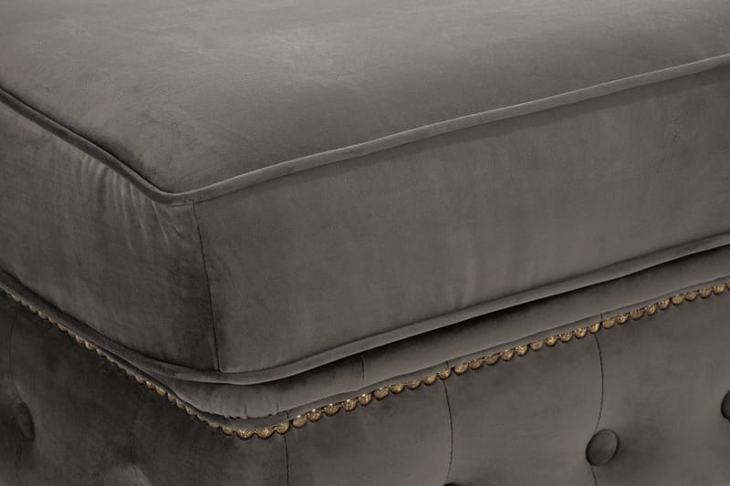 Chesterfield Deluxe Fotskammel - Grå - Møbler - Stoler & lenestoler - Krakk - Fotskammel - Chesterfield fotskammel