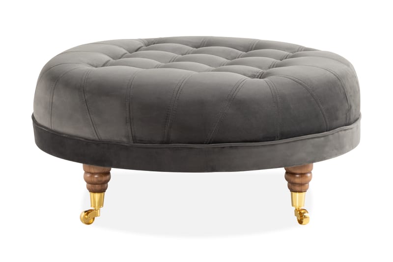 Chesterfield Deluxe Fotskammel - Grå - Møbler - Stoler & lenestoler - Krakk - Fotskammel - Chesterfield fotskammel