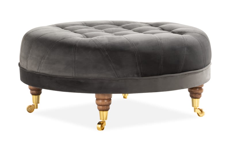 Chesterfield Deluxe Fotskammel - Grå - Møbler - Stoler & lenestoler - Krakk - Fotskammel - Chesterfield fotskammel
