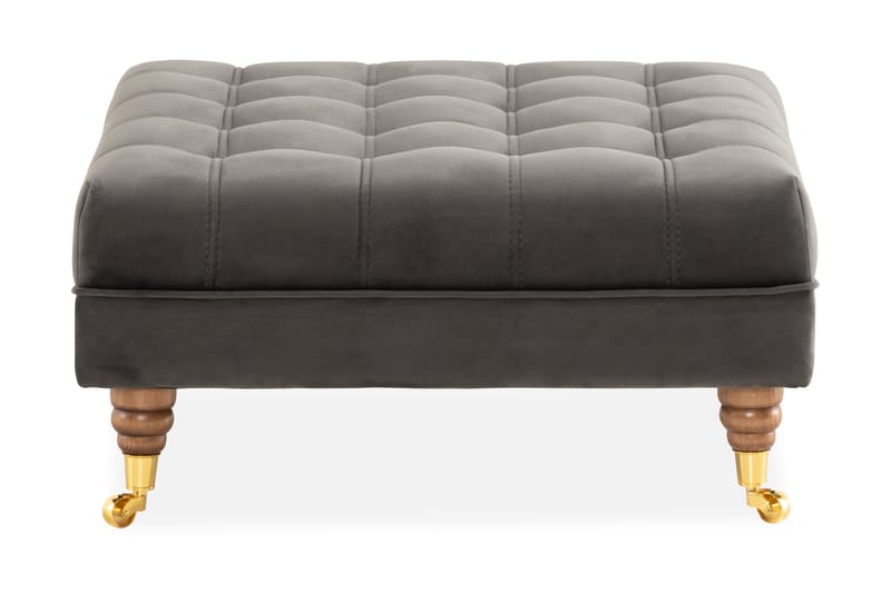 Chesterfield Deluxe Fotskammel - Grå - Møbler - Stoler & lenestoler - Krakk - Fotskammel - Chesterfield fotskammel