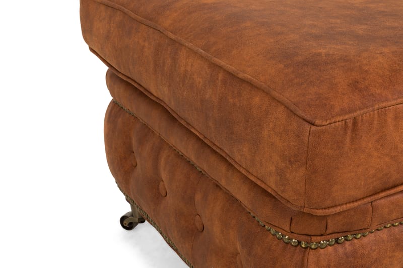 Chesterfield Deluxe Fotskammel Vintage - Konjakk - Møbler - Stoler & lenestoler - Krakk - Fotskammel - Chesterfield fotskammel