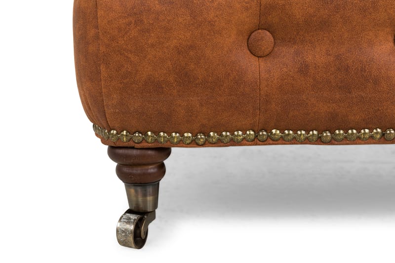 Chesterfield Deluxe Fotskammel Vintage - Konjakk - Møbler - Stoler & lenestoler - Krakk - Fotskammel - Chesterfield fotskammel