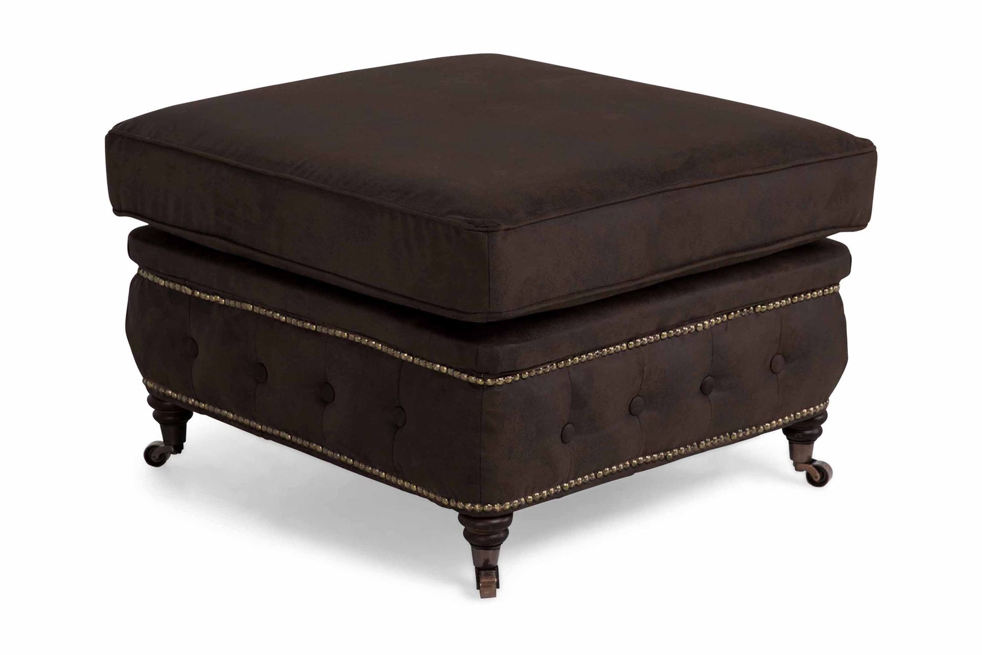 Chesterfield Deluxe Fotskammel Vintage - Mørkebrun - Møbler - Stoler & lenestoler - Krakk - Fotskammel - Chesterfield fotskammel