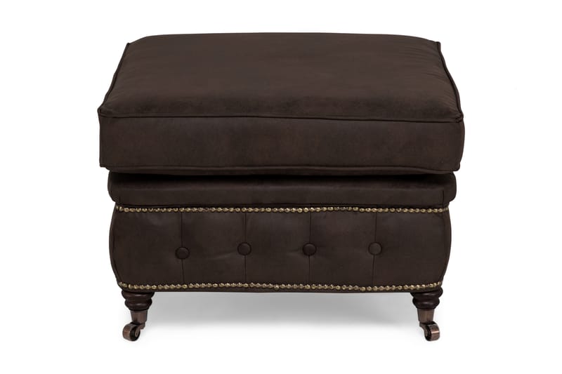 Chesterfield Deluxe Fotskammel Vintage - Mørkebrun - Møbler - Stoler & lenestoler - Krakk - Fotskammel - Chesterfield fotskammel