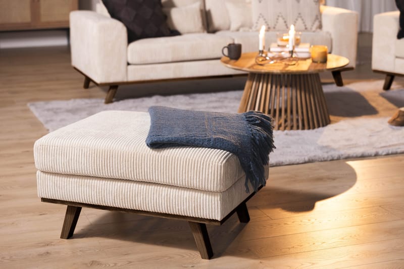 Copenhagen Fotskammel Cordfløyel - Beige - Møbler - Stoler & lenestoler - Krakk - Fotskammel