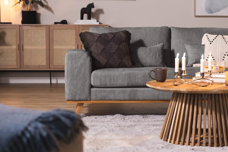 Copenhagen Fotskammel Cordfløyel - Grå - Møbler - Stoler & lenestoler - Krakk - Fotskammel