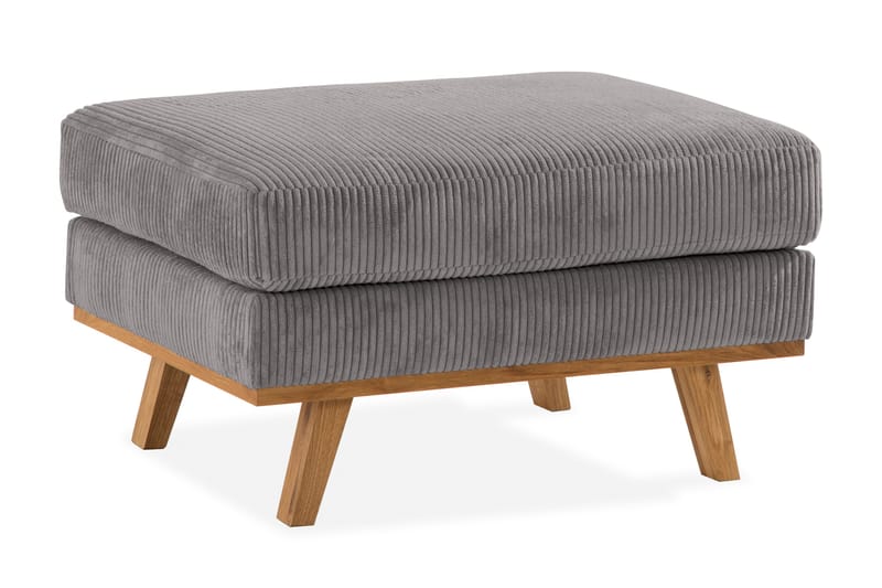 Copenhagen Fotskammel Cordfløyel, Grå