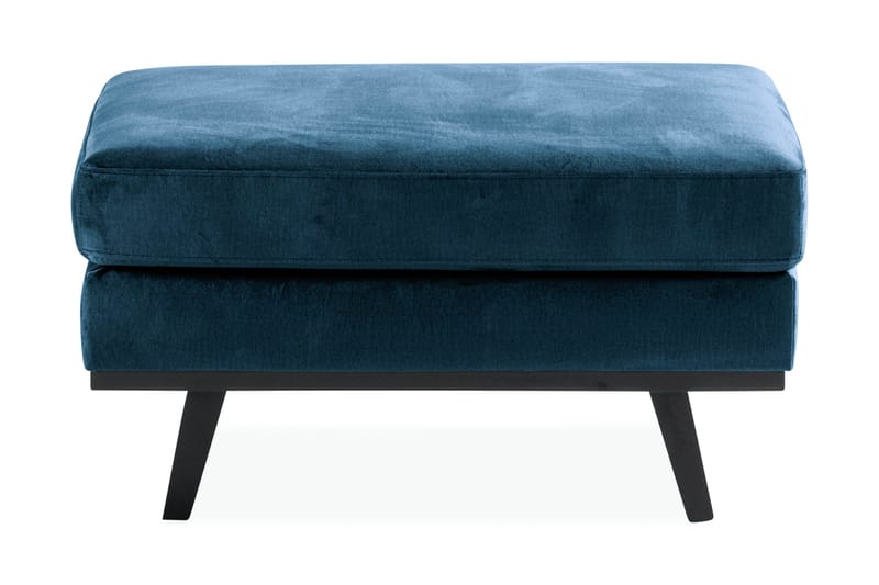 Copenhagen Fotskammel Fløyel - Blå - Møbler - Stoler & lenestoler - Krakk - Fotskammel