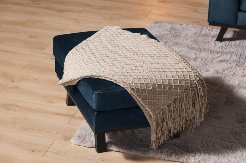 Copenhagen Fotskammel Fløyel - Blå - Møbler - Stoler & lenestoler - Krakk - Fotskammel