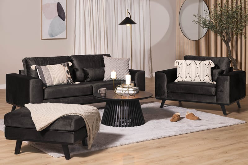 Copenhagen Fotskammel Fløyel - Grå - Møbler - Stoler & lenestoler - Krakk - Fotskammel