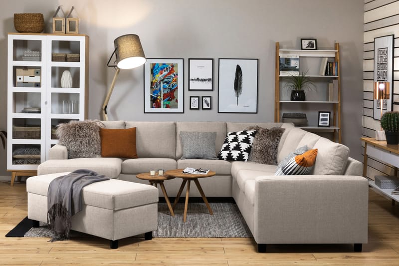 Crazy Fotskammel med Oppbevaring 120x50 - Beige - Møbler - Stoler & lenestoler - Krakk - Fotskammel