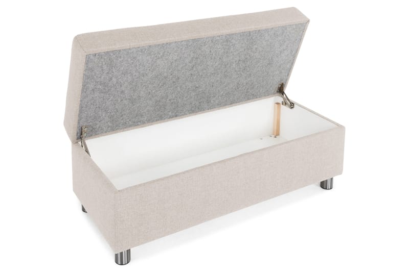 Crazy Fotskammel med Oppbevaring 120x50 - Beige - Møbler - Stoler & lenestoler - Krakk - Fotskammel