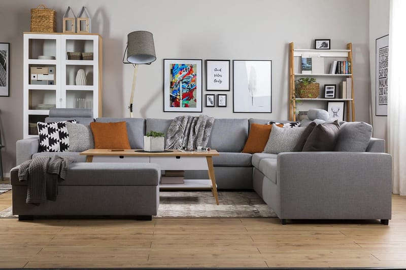 Crazy Fotskammel med Oppbevaring 120x50 - Lysegrå - Møbler - Stoler & lenestoler - Krakk - Fotskammel