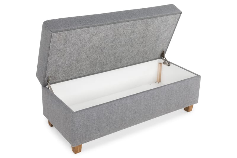 Crazy Fotskammel med Oppbevaring 120x50 - Lysegrå - Møbler - Stoler & lenestoler - Krakk - Fotskammel
